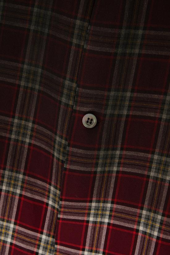 26SS 마르지엘라 긴팔 셔츠 S50DT0069M35692 001F BURGUNDY CHECK - MAISON MARGIELA