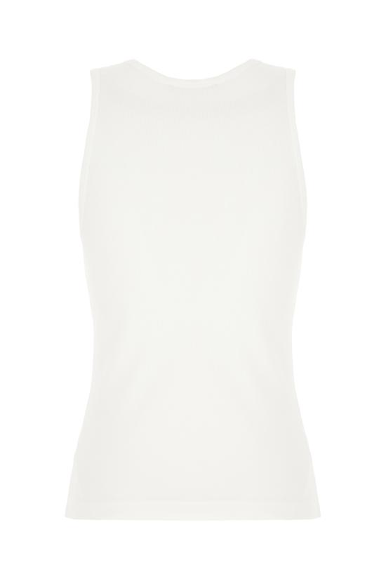 26SS 돌체앤가바나 DG 자수 & 라인스톤 립 탱크탑 F8V40ZGDDCP W0800 BIANCO OTTICO - DOLCE & GABBANA