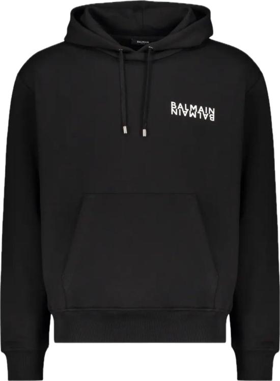 25FW 발망 후드 티셔츠 15431006519636 BLACK