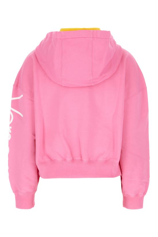 26FW 베르사체 후드 티셔츠 10259991A18715 2PA50 FUXIA YELLOW - VERSACE