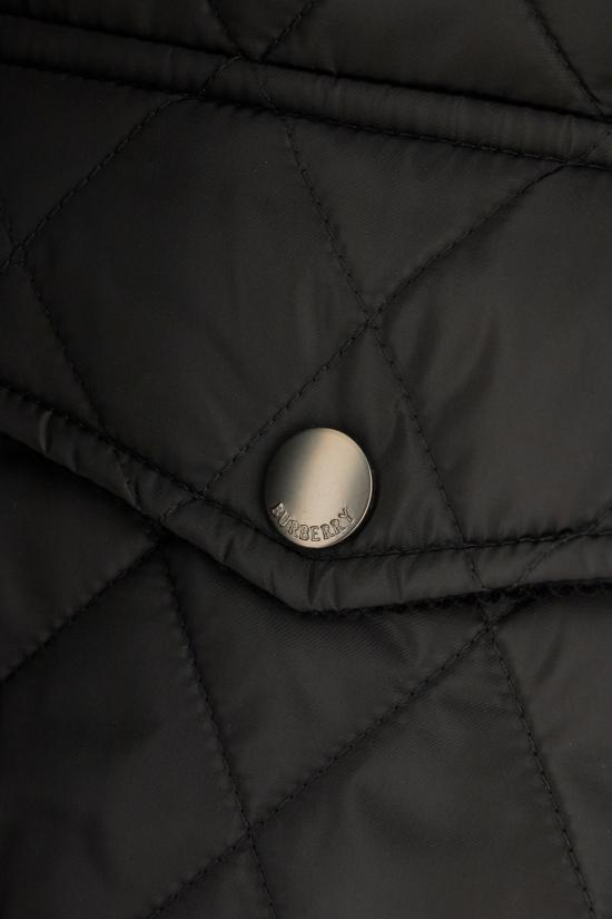 26FW 버버리 크롭 퀄티드 나일론 후드 자켓 8110329 A1189 BLACK - BURBERRY