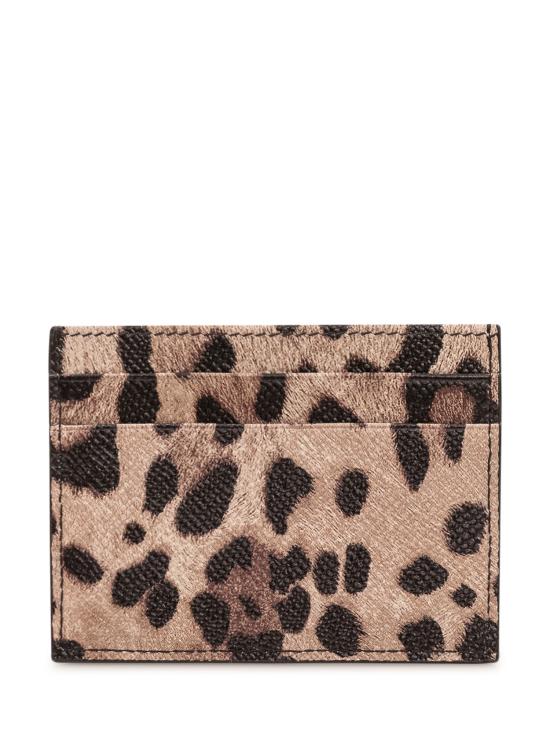 26FW 돌체앤가바나 레오파드 프린트 폴리싱 카프스킨 카드 홀더 BI0330AX566 HY13M LEO NEW - DOLCE & GABBANA