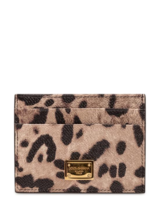 26FW 돌체앤가바나 레오파드 프린트 폴리싱 카프스킨 카드 홀더 BI0330AX566 HY13M LEO NEW