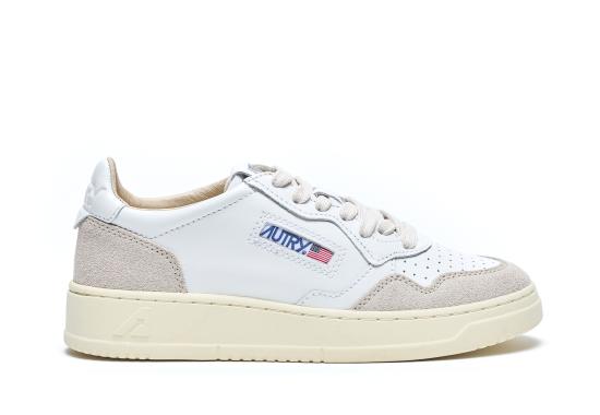 26FW 오트리 핑크 스웨이드 메달리스트 AULW LS33 WHITE