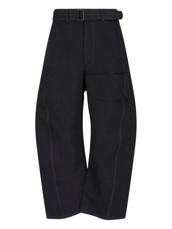 26FW 르메르 트위스트 벨티드 팬츠 PA326 LD1055 BK999 Black