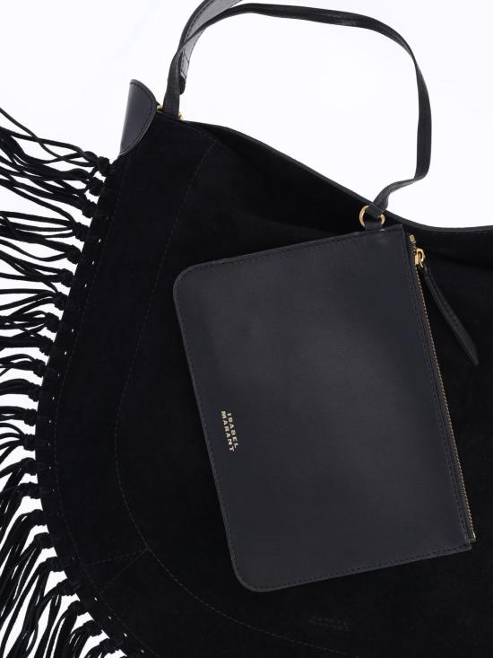 26FW 이자벨마랑 오스칸 프린지 디테일 스웨이드 호보백 PP0200FC C3C14M 01BK BLACK - ISABEL MARANT