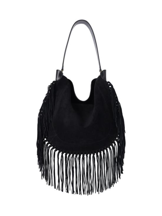 26FW 이자벨마랑 오스칸 프린지 디테일 스웨이드 호보백 PP0200FC C3C14M 01BK BLACK