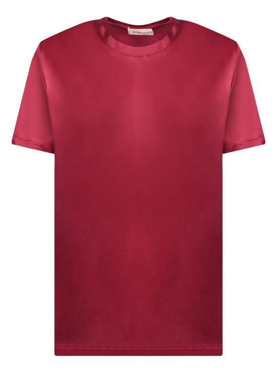 25SS 블랑카 비타 반팔 티셔츠 TANACETO 4902 BORDEAUX Bordeaux