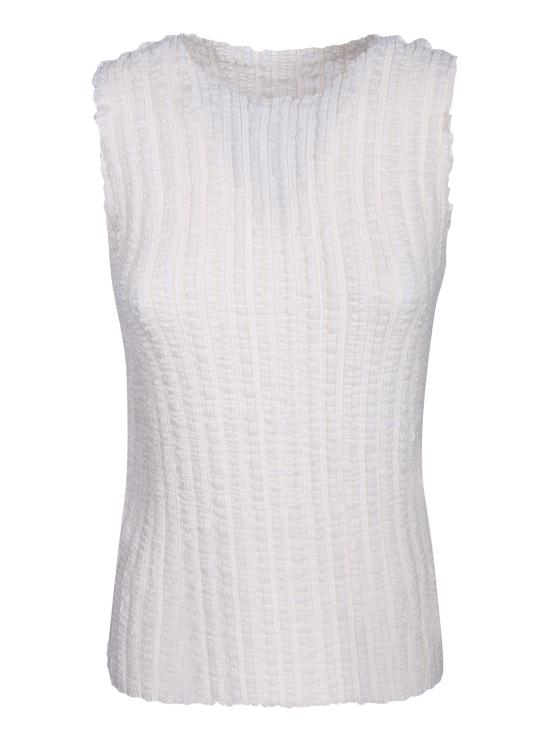 25SS 이세이 미야케 민소매 티셔츠 IM56FJ604 06 White