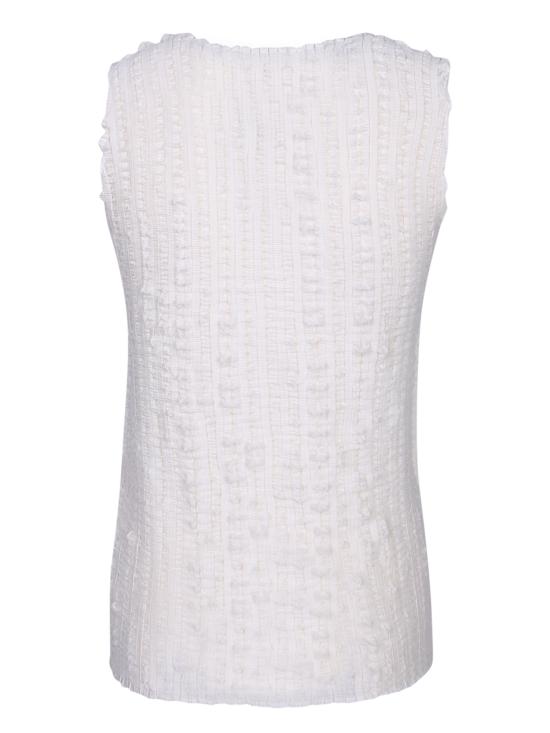 25SS 이세이 미야케 민소매 티셔츠 IM56FJ604 06 White - ISSEY MIYAKE