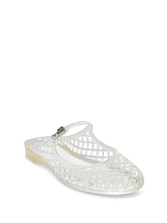  토리버치 멜로우 메리 제인 젤리 뮬 163189 100 Metallic - TORY BURCH
