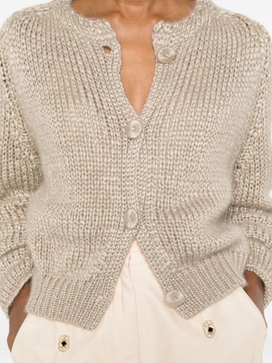 26FW 포르테포르테 가디건 15152 MYKNITMANDORLA BEIGE - FORTE FORTE