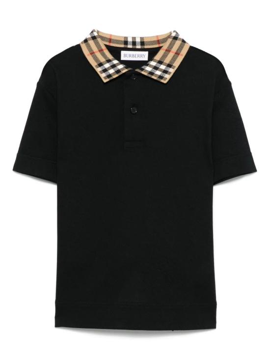 26FW [키즈] 버버리 폴로 셔츠 8105570 099 A1189 BLACK