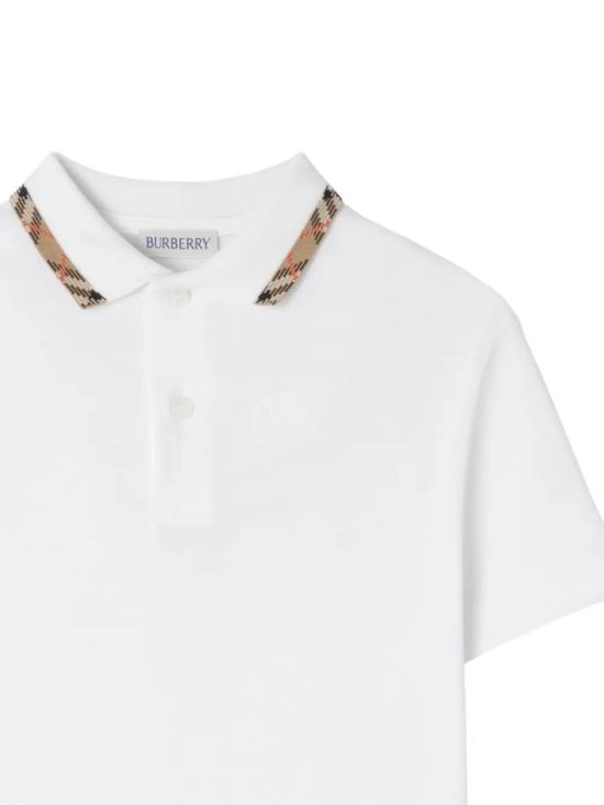 26FW [키즈] 버버리 폴로 셔츠 8126318 A1464 WHITE - BURBERRY