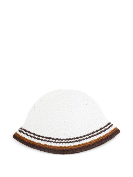 26FW 카사블랑카 버킷햇 A PF26 HAT 121 01 WHITE BROWN - CASABLANCA