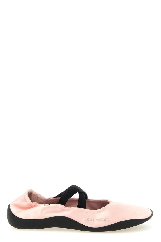 26SS 발렌시아가 시부야 발레리나 플랫슈즈 853993W2H8L 5231 PINK BLACK