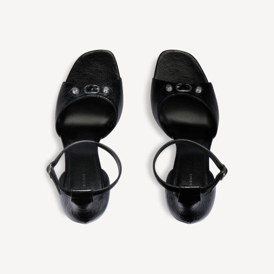 26SS 발렌시아가 시티 업타운 샌들 854007WAD4Y 1080 BLACK SILVER - BALENCIAGA