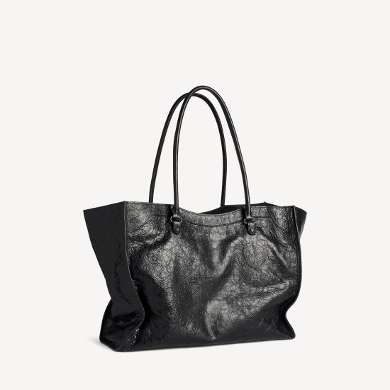 26SS 발렌시아가 르 시티 토트백 미디움 8518182ABEK 1000 BLACK - BALENCIAGA