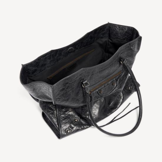 26SS 발렌시아가 르 시티 토트백 미디움 8518182ABEK 1000 BLACK - BALENCIAGA