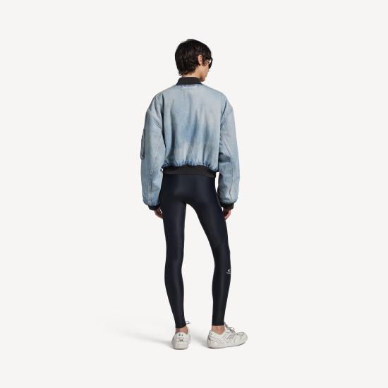 26SS 발렌시아가 스탠다드 보머 코튼 데님 자켓 851006TTWB1 4009 DIRTY LIGHT BLUE - BALENCIAGA
