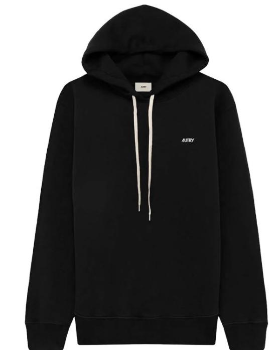 26FW 오트리 로고 후드 티셔츠 HOPM 002K Black