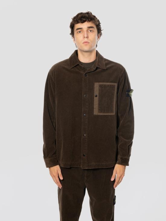 26FW 스톤 아일랜드 자켓 Velluto a Coste Organico Carbone 오버셔츠