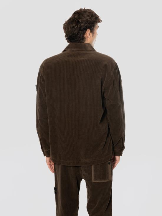 26FW 스톤 아일랜드 자켓 Velluto a Coste Organico Carbone 오버셔츠 - STONE ISLAND