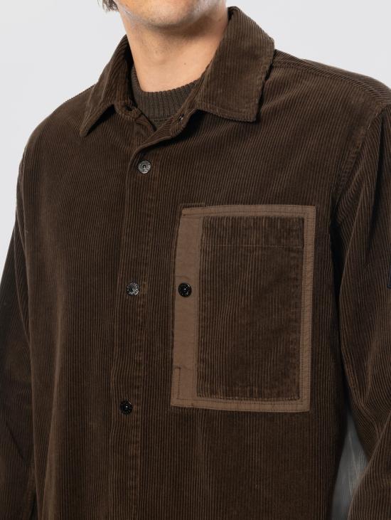 26FW 스톤 아일랜드 자켓 Velluto a Coste Organico Carbone 오버셔츠 - STONE ISLAND