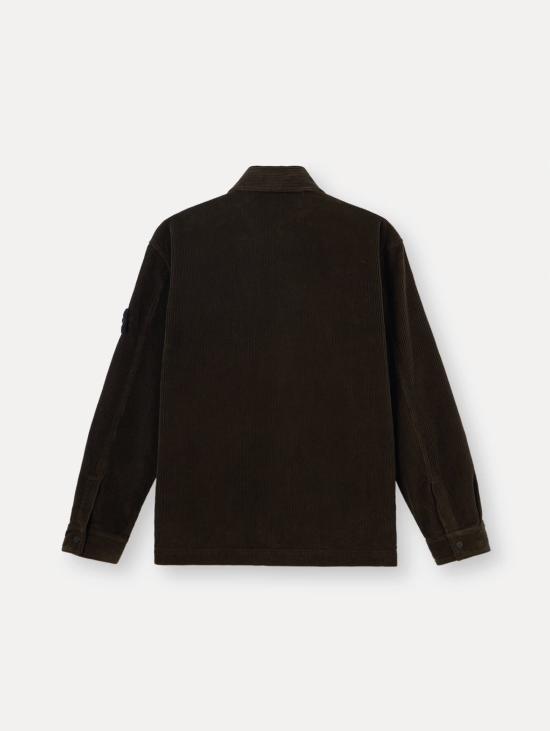 26FW 스톤 아일랜드 자켓 Velluto a Coste Organico Carbone 오버셔츠 - STONE ISLAND
