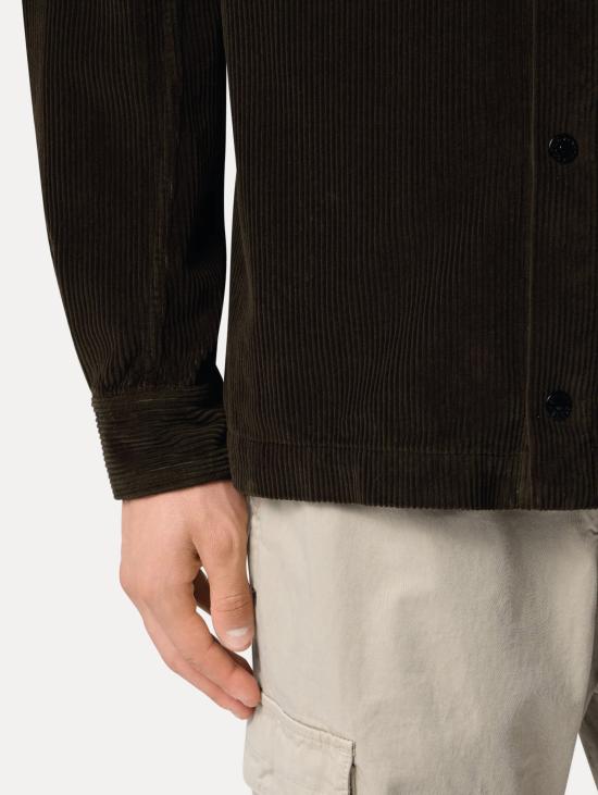 26FW 스톤 아일랜드 자켓 Velluto a Coste Organico Carbone 오버셔츠 - STONE ISLAND