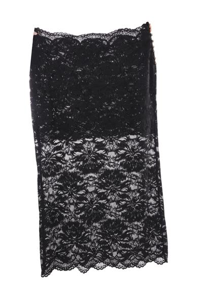 26FW 파코라반 미디 스커트 24AJJU598PA0170 P001 Black