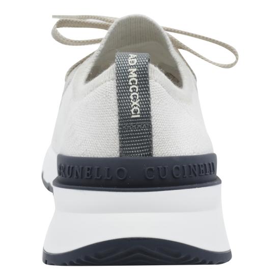 26FW 브루넬로 쿠치넬리 시네 니트 러너 MZUKISO250 CW751 White - BRUNELLO CUCINELLI