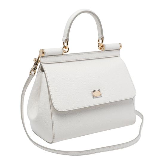 26FW 돌체앤가바나 미디움 시실리 핸드백 BB6003 B100180001 White - DOLCE & GABBANA