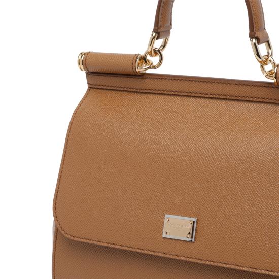 26FW 돌체앤가바나 라지 시실리 핸드백 BB6002 B10018M417 Brown - DOLCE & GABBANA
