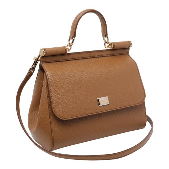 26FW 돌체앤가바나 라지 시실리 핸드백 BB6002 B10018M417 Brown - DOLCE & GABBANA