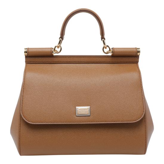 26FW 돌체앤가바나 라지 시실리 핸드백 BB6002 B10018M417 Brown