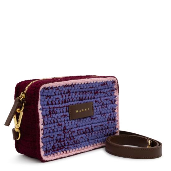 26FW 마르니 클러치/파우치 SBMP0276U1 P9281ZP268 RUBY WINE PEACHSKIN DAYBREAK - MARNI