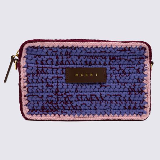 26FW 마르니 클러치/파우치 SBMP0276U1 P9281ZP268 RUBY WINE PEACHSKIN DAYBREAK - MARNI