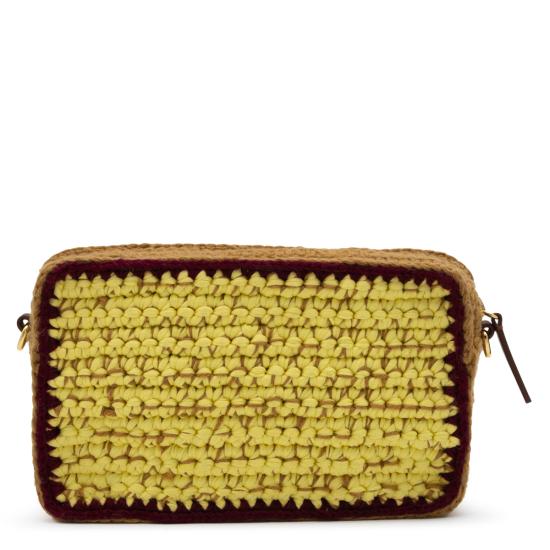 26FW 마르니 클러치/파우치 SBMP0276U1 P9281ZP270 CURDS RUBY WINE YELLOW CREAM - MARNI
