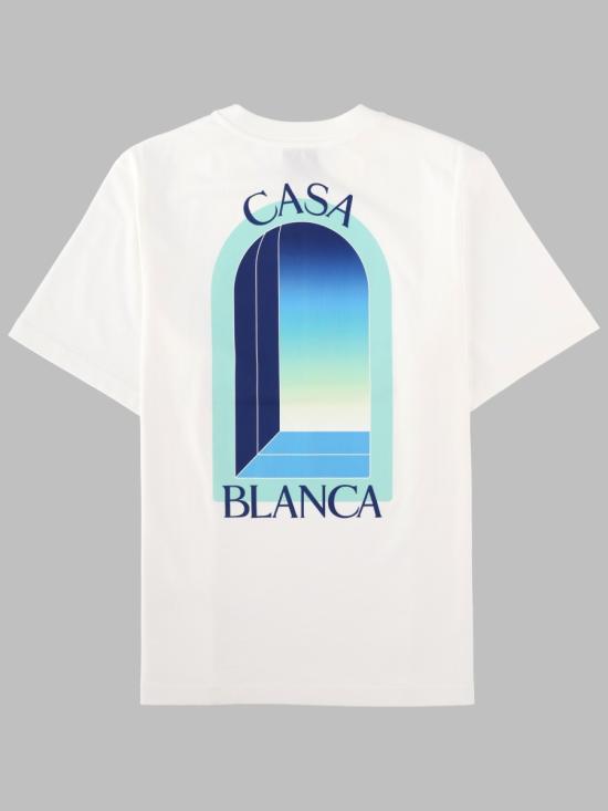 26FW 카사블랑카 반팔 티셔츠 M PF26 JTS 001 14GRADIENTARCH WHITE - CASABLANCA