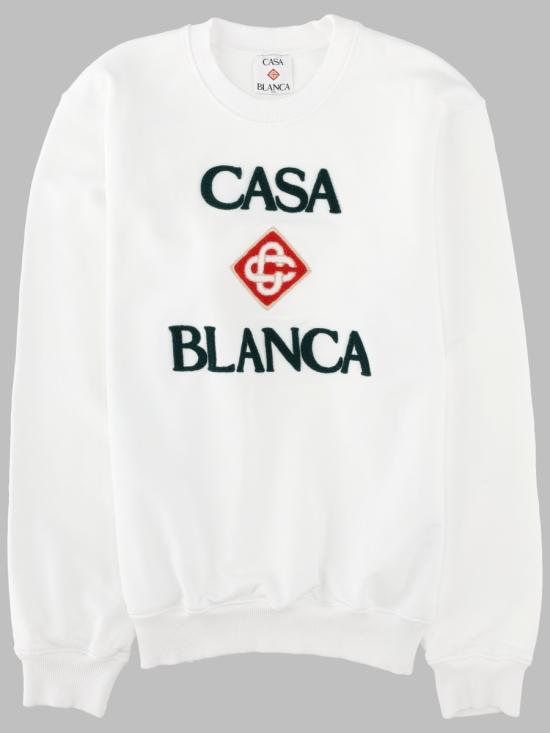 26FW 카사블랑카 긴팔 티셔츠 M PF26 JTP 293 03CASABLANC ASTACKED LOGO WHITE