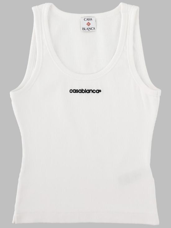 26FW 카사블랑카 탑 W PF26 JTS 039 02WHITE