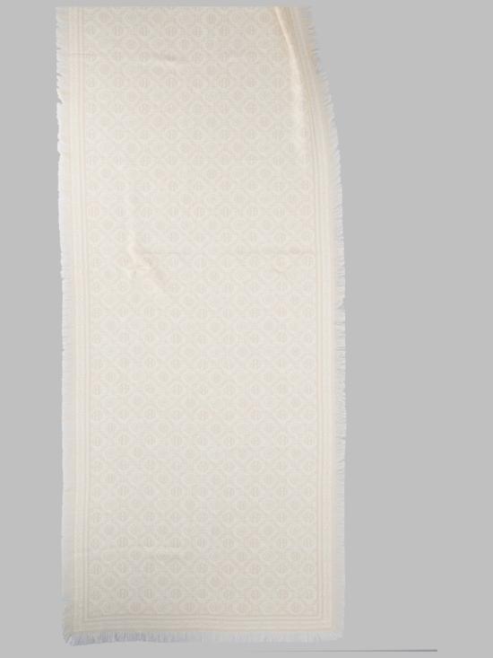 26FW 토리버치 T 모노그램 플로럴 오블롱 스카프 181355 100 BEIGE - TORY BURCH