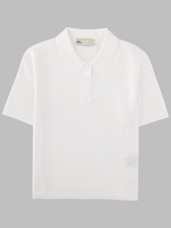 26FW 토리버치 폴로 티셔츠 182085 100 WHITE