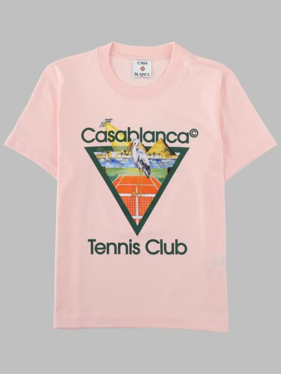 26FW 카사블랑카 탑 W PF26 JTS 020 02TENNISCLUBTRIANGLE PINK
