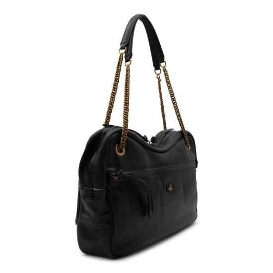 26FW 비비안웨스트우드 자카드 오르브 미디엄 크로스백 4601000JW L00ENN103 BLACK BEIGE - VIVIENNE WESTWOOD