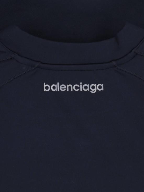 26FW 발렌시아가 테크웨어 롱 슬리브 티셔츠 A000NQ TUVN78502 Black - BALENCIAGA
