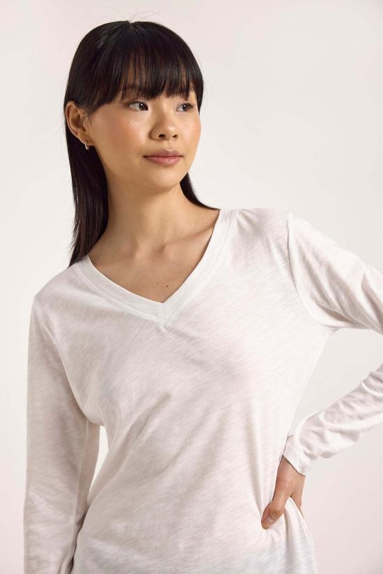  브로디 긴팔 티셔츠 긴팔 브이넥 티셔츠 - BRODIE