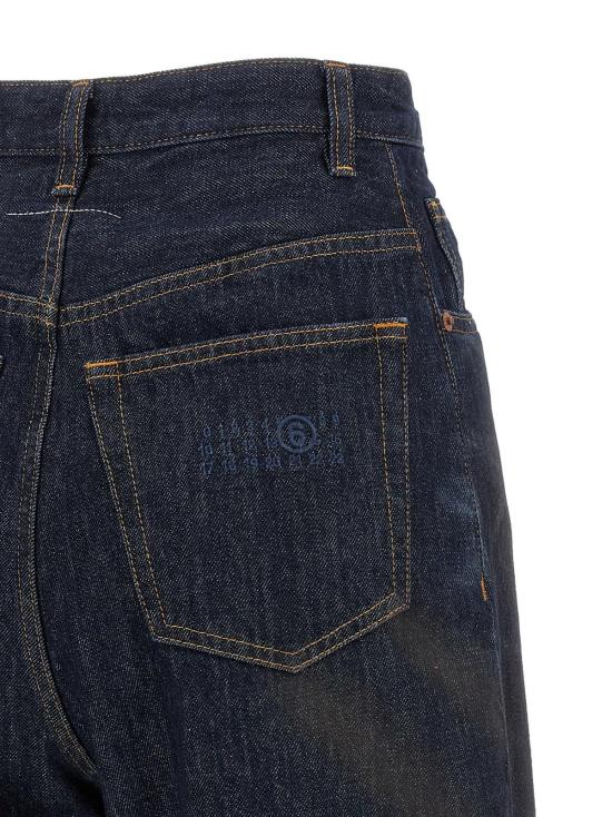  MM6 메종마르지엘라 데님 팬츠 Mm6 메종 마르지엘라 하이웨이스트 진 블루 - MM6 MAISON MARGIELA