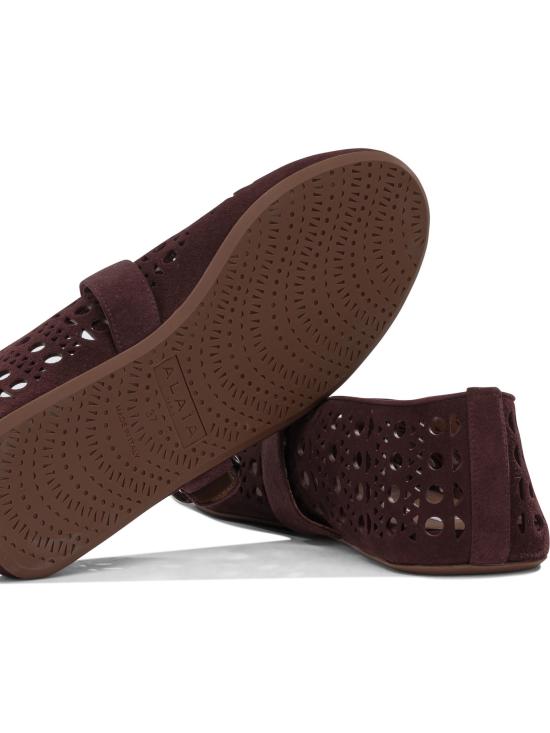 26FW 알라이아 플랫 슈즈 AA3A029C0H53325 Bordeaux - ALAIA